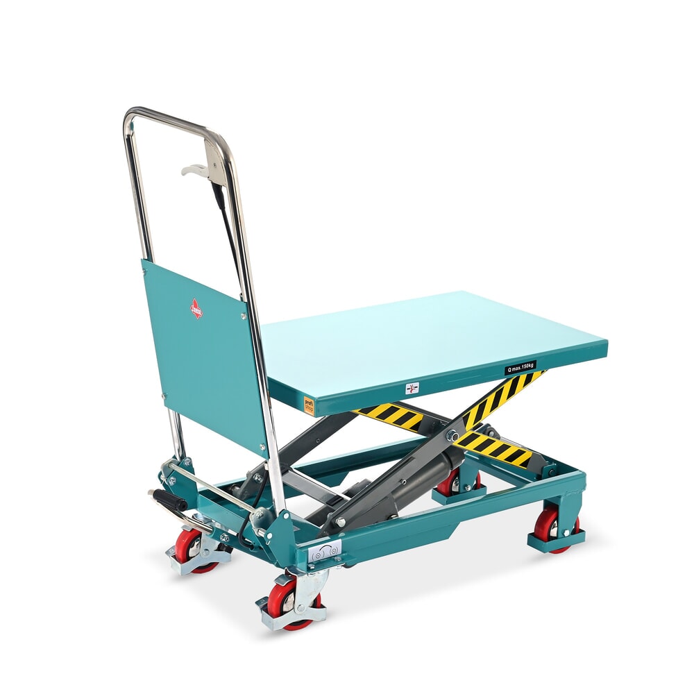 Numéro de l'image du produit 14: Chariot à table élévatrice à ciseaux Ameise®, arceau rabattable, capacité de charge 150 kg, 700 x 450 mm