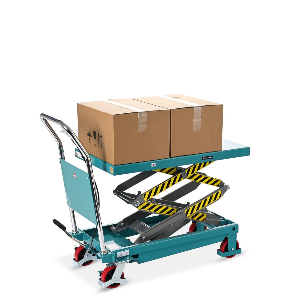 Numéro de l'image du produit 4: Chariot à table élévatrice à ciseaux doubles Ameise®, capacité de charge 350 kg, 910 x 500 mm