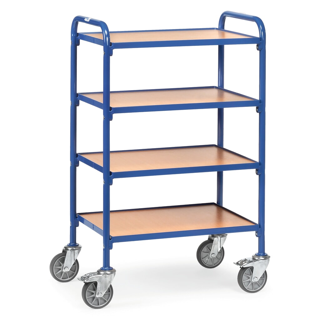 Illustration du produit: Chariot à usage multiple pour bacs à bec fetra®, avec plaques de fond de 630 x 470 mm