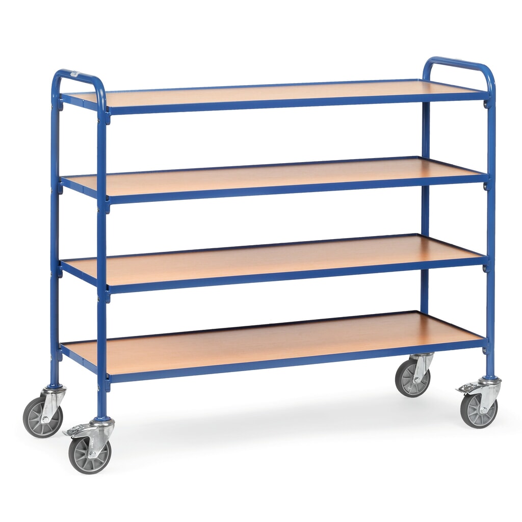 Chariot à usage multiple pour bacs à bec fetra®, avec plaques de fond de 1 250 x 470 mm Illustration du produit: Chariot à usage multiple pour bacs à bec fetra®, avec plaques de fond de 1 250 x 470 mm