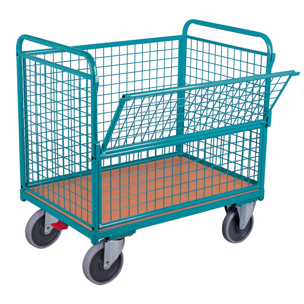 N° de l'image du produit 1 : Chariot-caisse Ameise® à parois grillagées, surface de chargement 1 000 x 645 mm