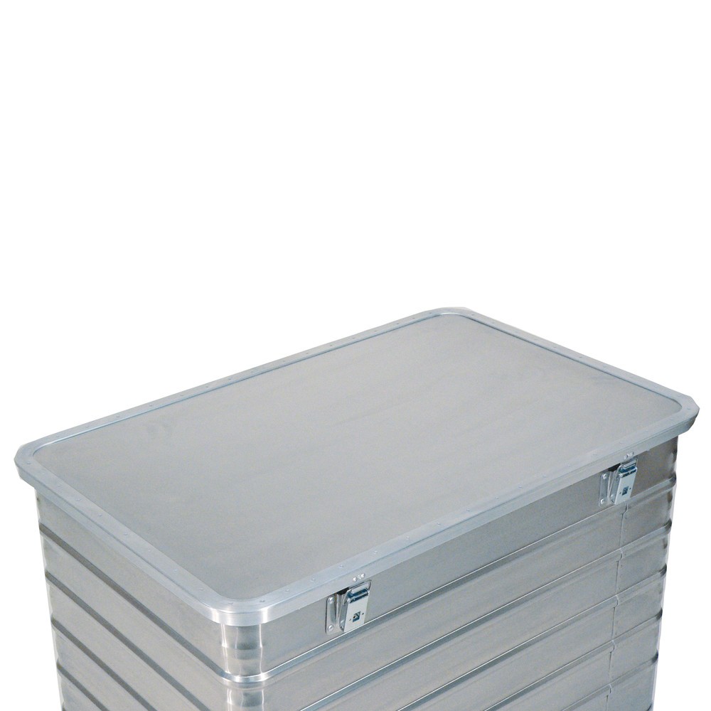 Numéro de l'image du produit 2: Chariot-caisse en aluminium avec parois pleines, volume 560 litres, avec couvercle