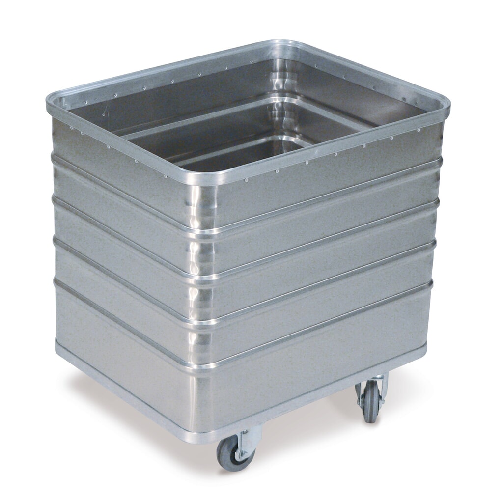 Illustration du produit: Chariot-caisse en aluminium avec parois pleines, volume 229 litres