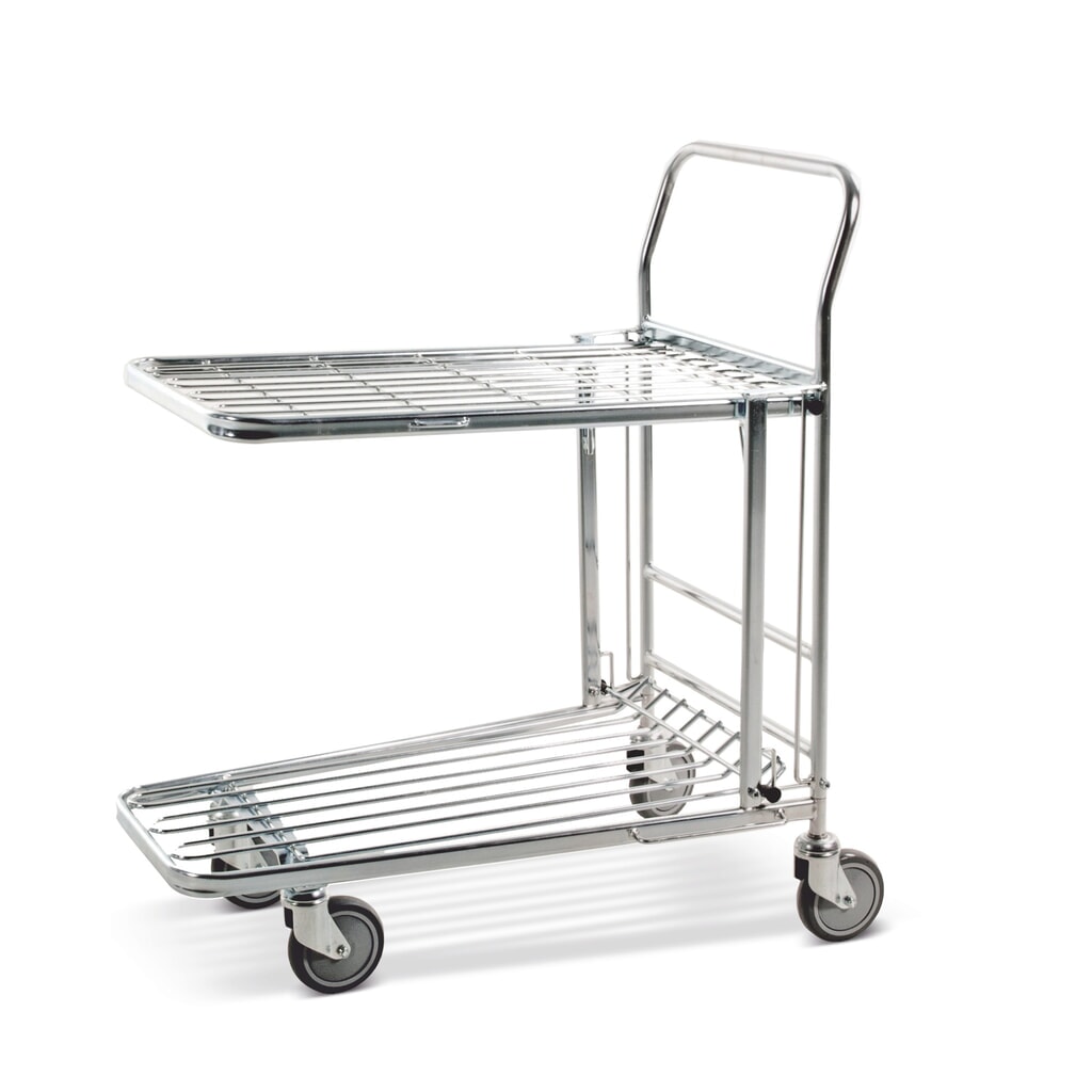 Chariot de transport et d’entreposage, tablette rabattable, surface de chargement l x P 435 x 770 mm Illustration du produit: Chariot de transport et d’entreposage, tablette rabattable, surface de chargement l x P 435 x 770 mm