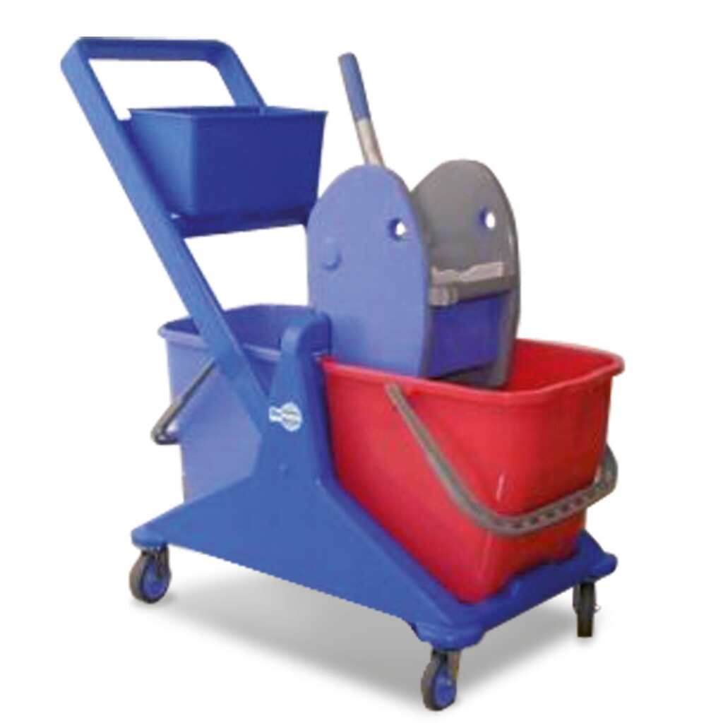 Chariot de ménage Harema® Profi, 2 seaux de 25 litres, avec support en plastique Illustration du produit: Chariot de ménage Harema® Profi, 2 seaux de 25 litres, avec support en plastique