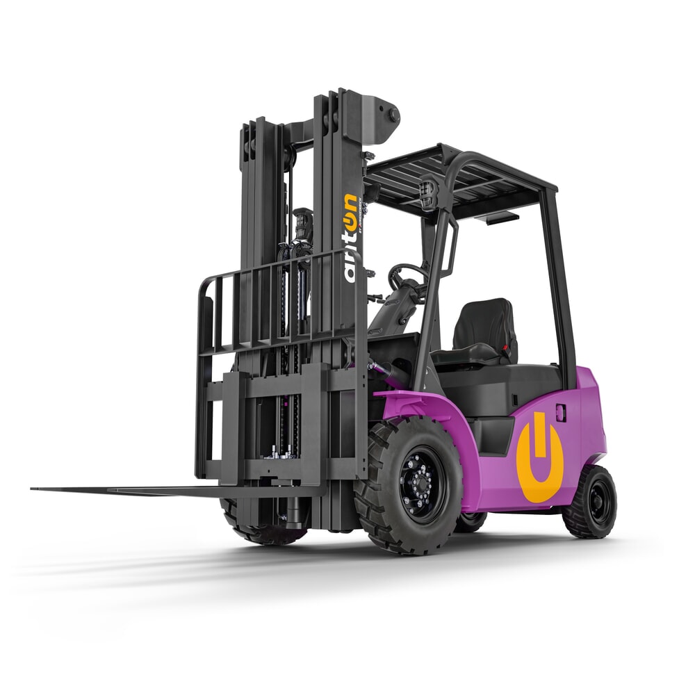 N° de l'image du produit 8 : Chariot élévateur électrique AntOn par Jungheinrich CBH 2.5 avec mât télescopique double, hauteur de levage 3 300 mm, capacité de charge 2.500 kg, y compris chargeur externe 80 V, 60 A, CEE, 4 broches