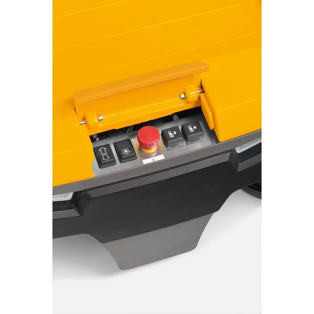 N° de l'image du produit 3 : Chariot préparateur de commandes pour petites pièces Jungheinrich EKM 202, plateau électrique, verrouillage de porte