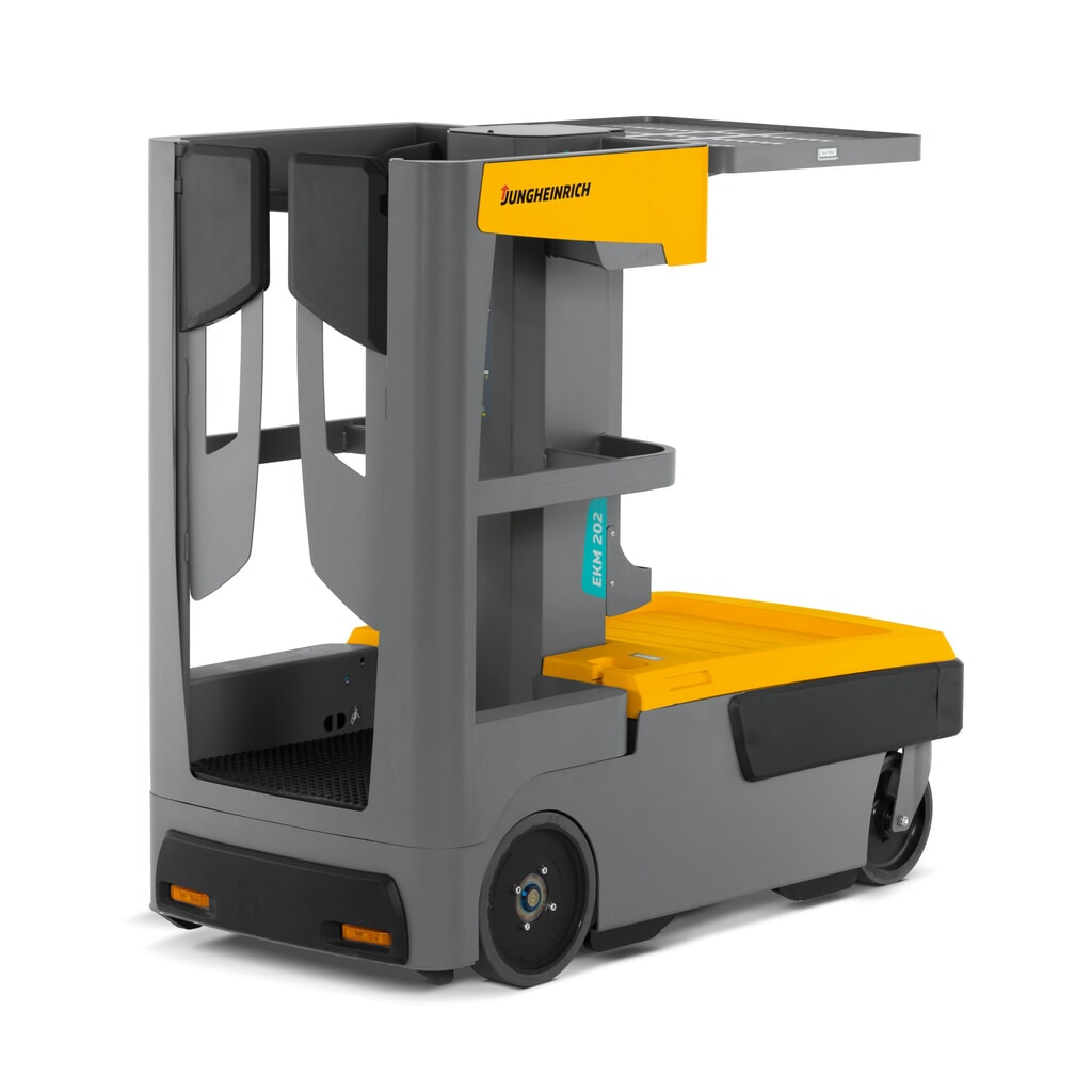 N° de l'image du produit 6 : Chariot préparateur de commandes pour petites pièces Jungheinrich EKM 202, plateau électrique, verrouillage de porte