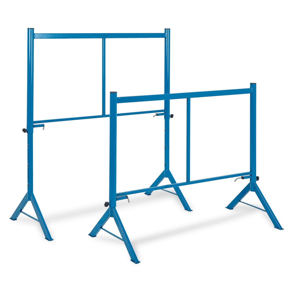 Illustration du produit: Chevalet de travail avec montant en acier, capacité de charge 1 000 kg, hauteur 1 110-1 410 mm