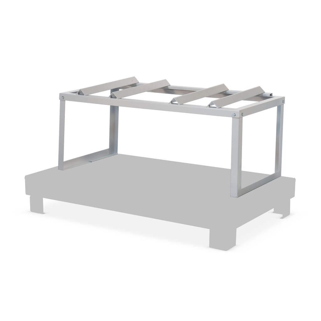 Illustration du produit: Bauer® Rayonnage-support de fût pour matières dangereuses, galvanisé à chaud, 2 fûts