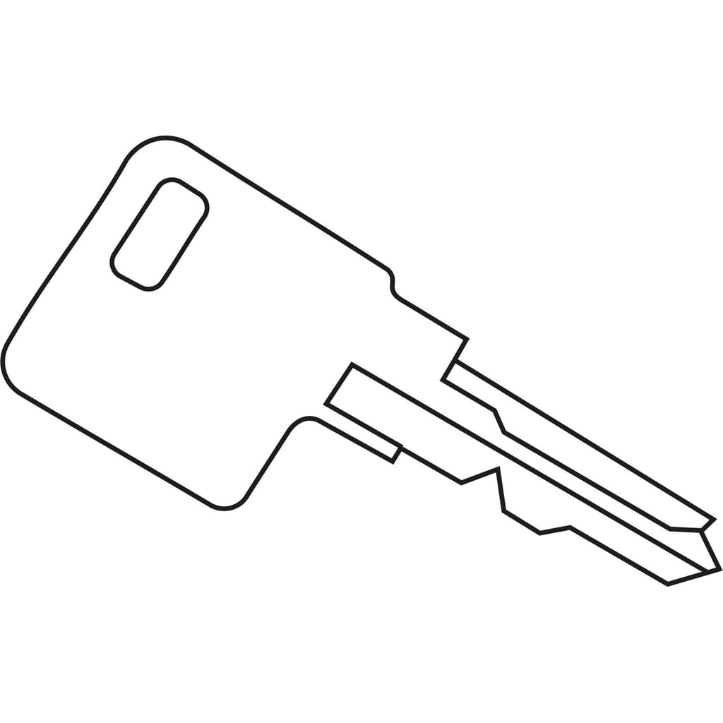 Illustration du produit: Clé principale pour serrure à combinaison mécanique des armoires-penderies C+P WF-Locks 1401