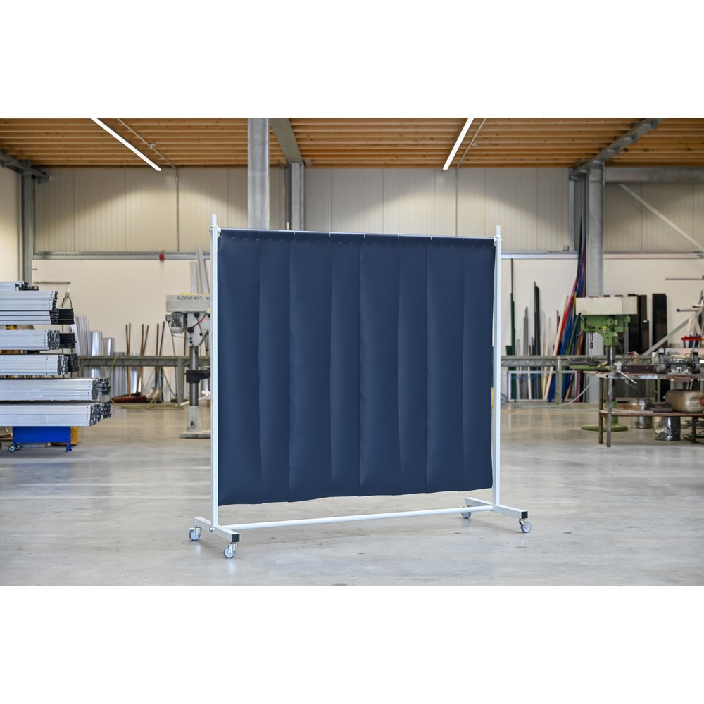 Numéro de l'image du produit 3: Écran de soudage mobile avec pans orientables, selon ISO EN 25980 (EN 1598), en 1 partie, lamelles de 2 mm, vert foncé / mat
