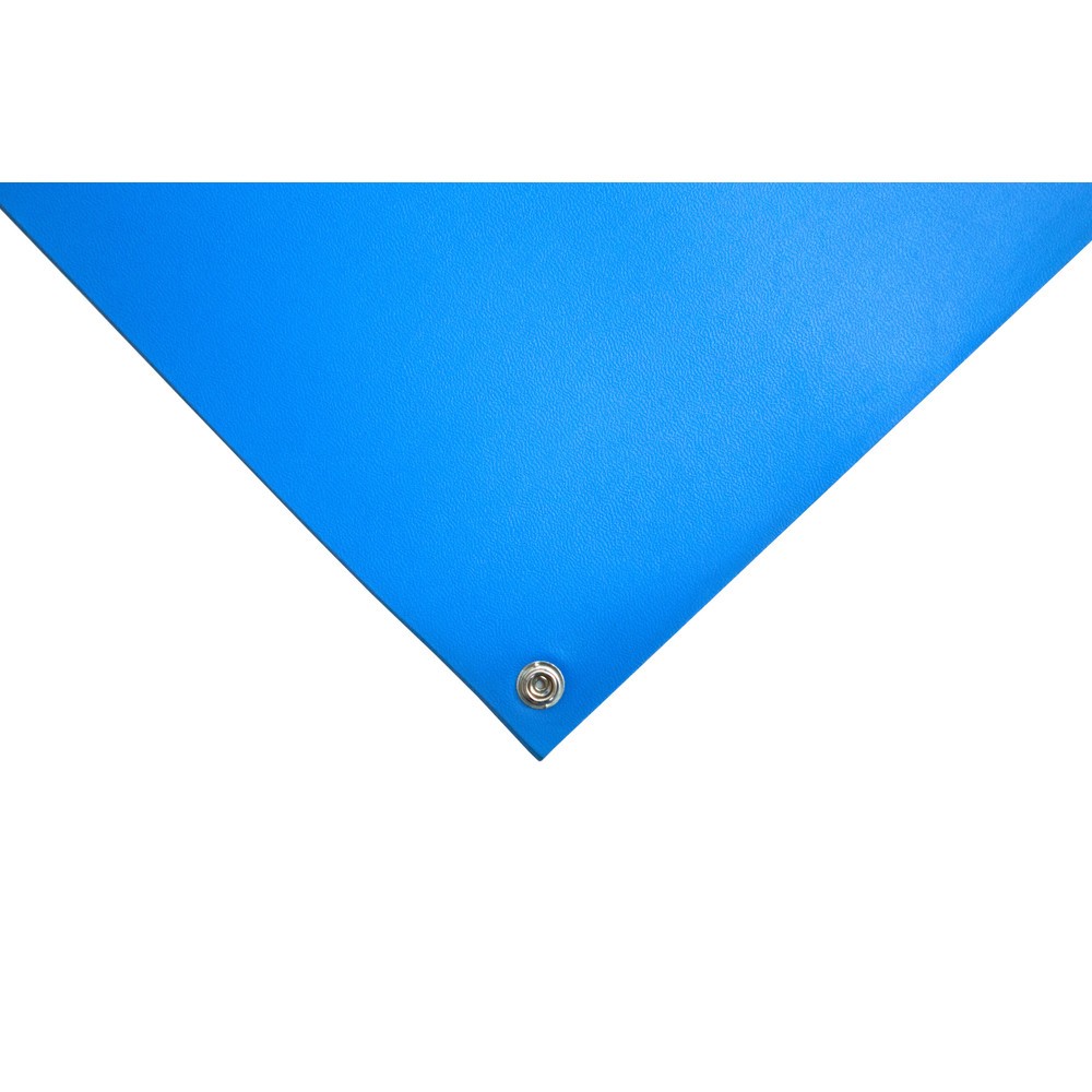 Numéro de l'image du produit 2: COBA Kit de tapis de travail ESD en PVC avec couche conductrice, lxP 1 200 mm x m linéaire, bleu