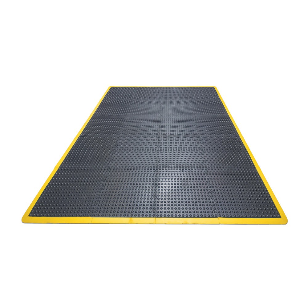 Numéro de l'image du produit 3: COBA Tapis anti-fatigue, à picots, système de dalles, dalle de bord, rebord jaune