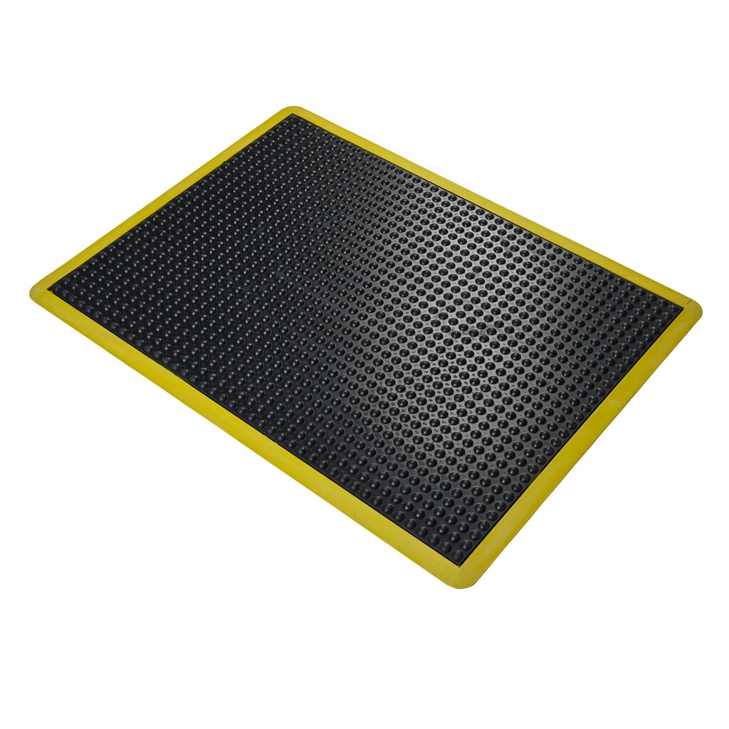 Illustration du produit: COBA Tapis anti-fatigue Bubblemat Safety, lxP 600 x 900 mm, noir/jaune