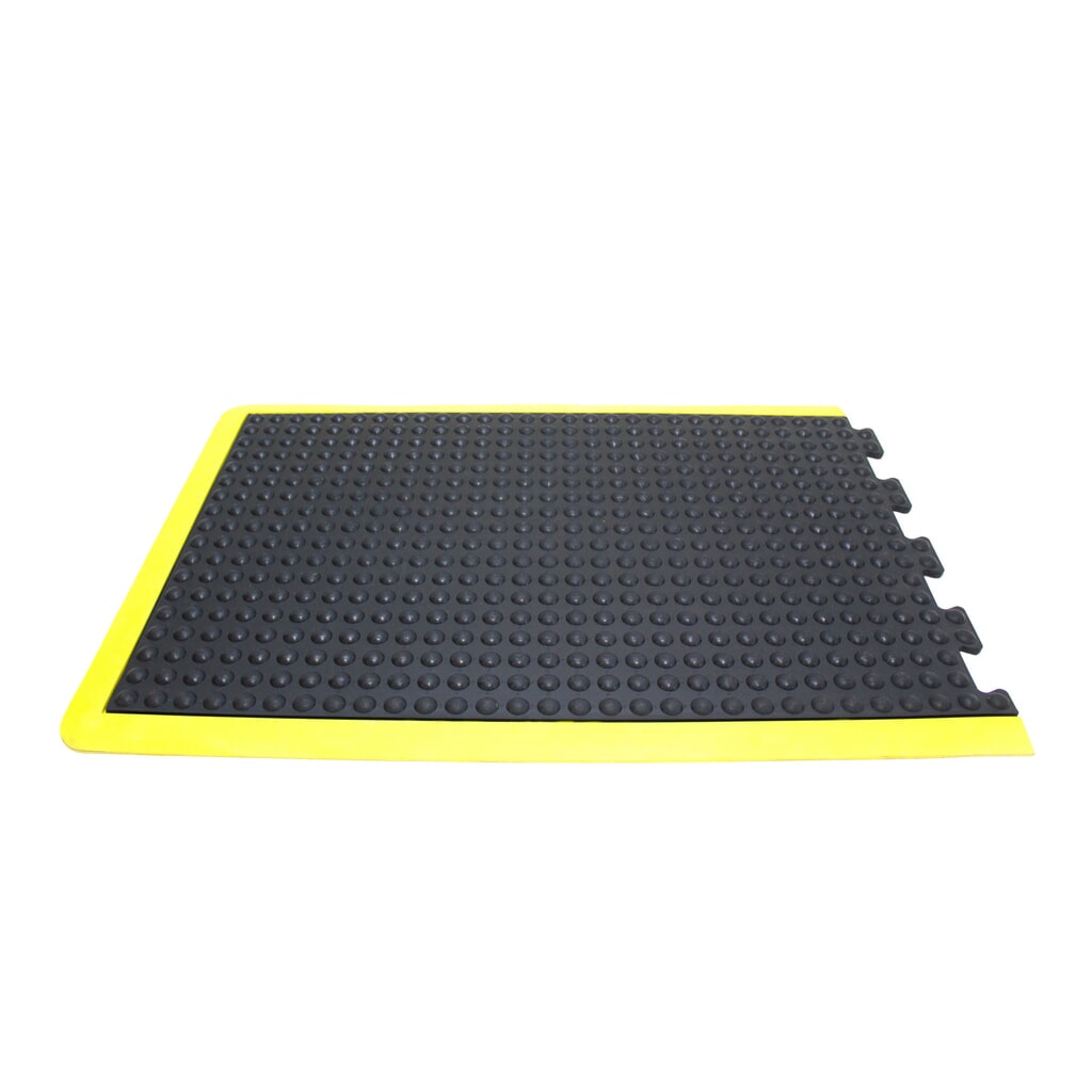 COBA Tapis anti-fatigue Bubblemat Safety, pièce terminale, lxP 600 x 900 mm, noir/jaune Illustration du produit: COBA Tapis anti-fatigue Bubblemat Safety, pièce terminale, lxP 600 x 900 mm, noir/jaune