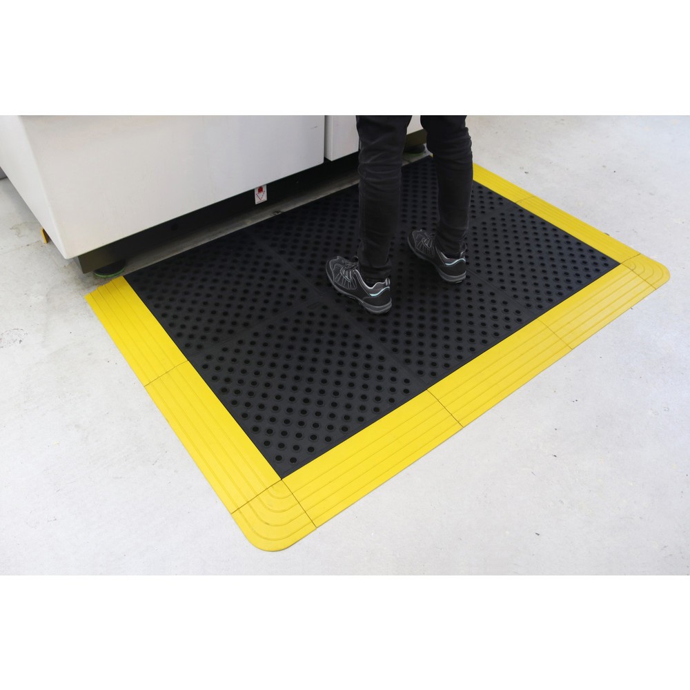 Numéro de l'image du produit 3: COBA Tapis anti-fatigue Fatigue Lock Premium, perforé, lxP 500 x 500 mm, noir