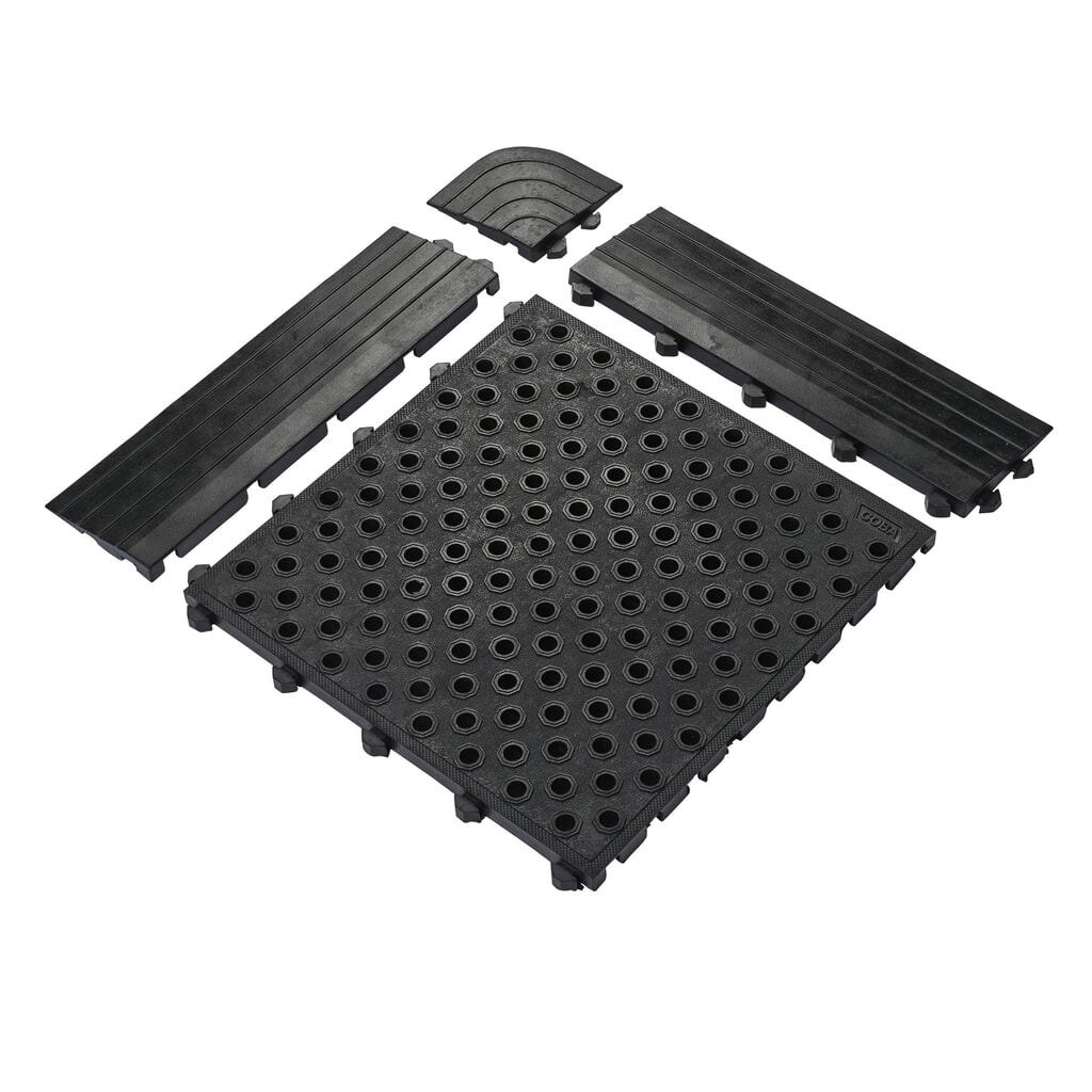 Illustration du produit: COBA Tapis anti-fatigue Fatigue Lock Premium, pièce de rebord, coin, noir