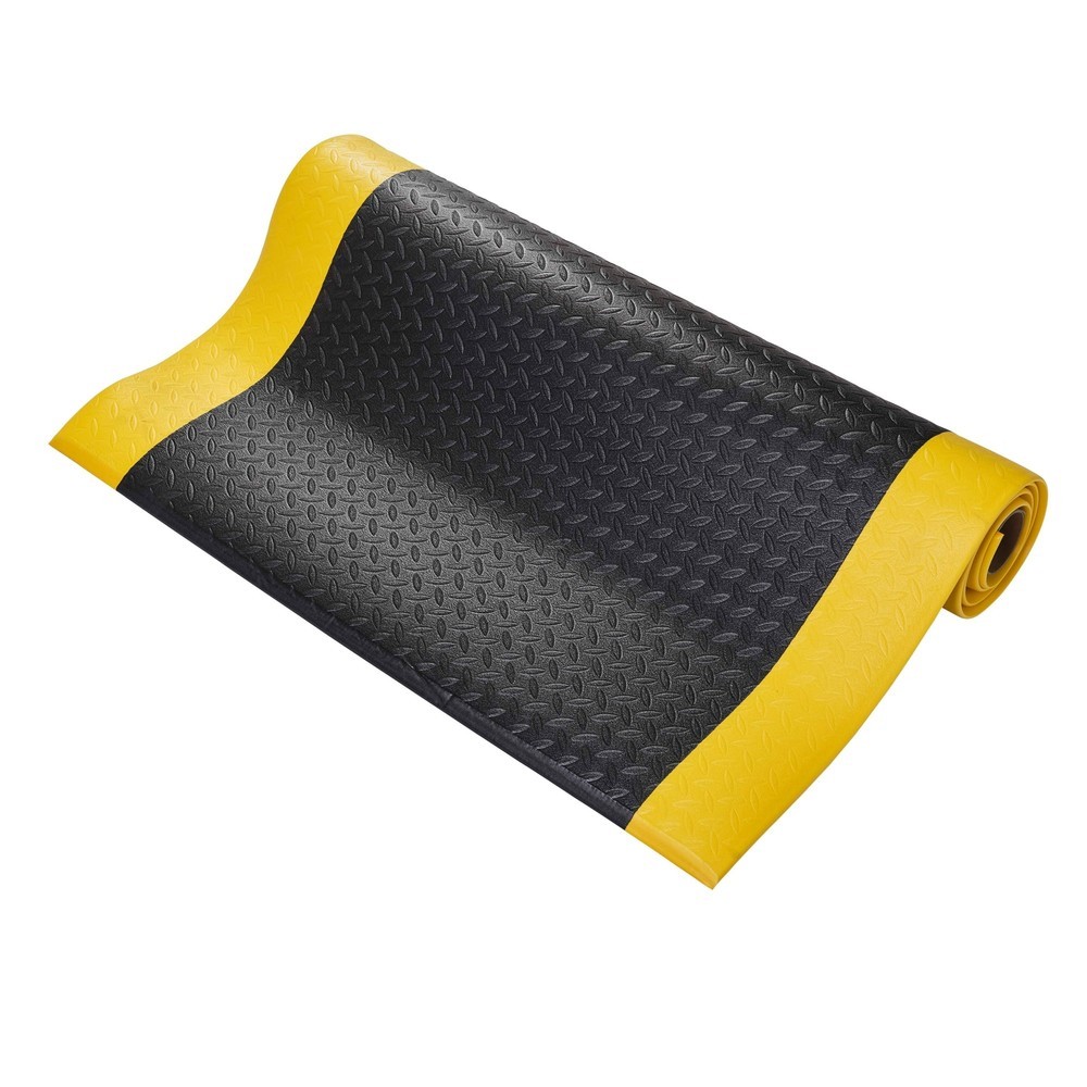 Numéro de l'image du produit 1: COBA Tapis anti-fatigue Orthomat® Diamond, lxP 900 x ml mm, noir/jaune