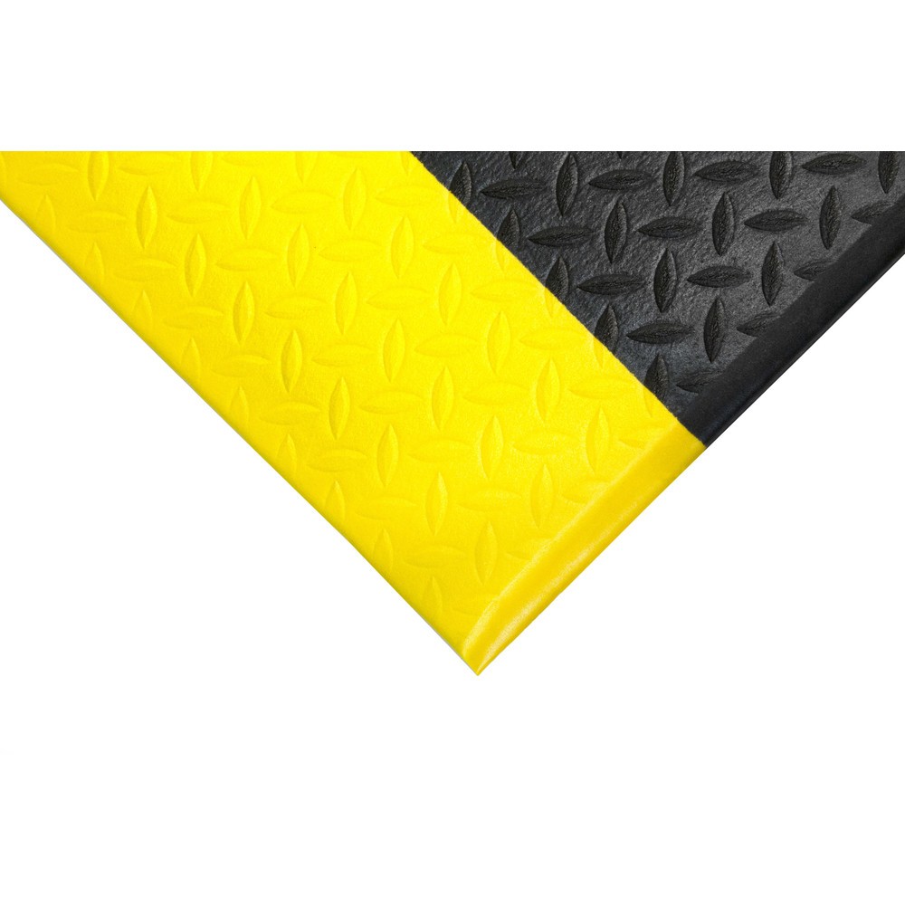 Numéro de l'image du produit 3: COBA Tapis anti-fatigue Orthomat® Diamond, lxP 900 x ml mm, noir/jaune