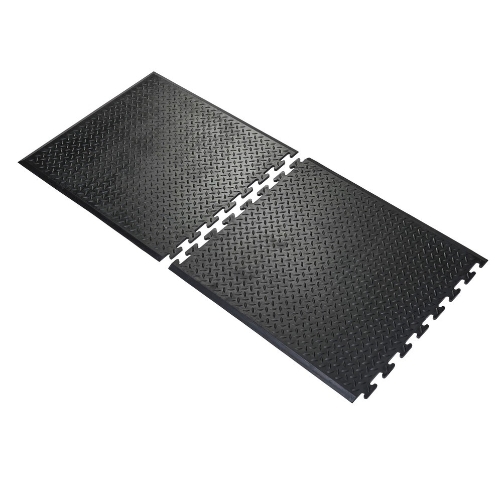 Numéro de l'image du produit 2: COBA Tapis de travail Comfort-Lok, pièce terminale, lxP 700 x 800 mm, noir
