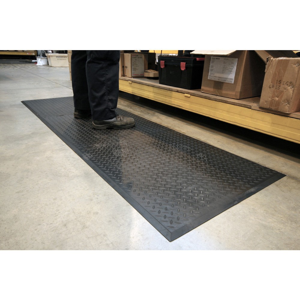 Numéro de l'image du produit 4: COBA Tapis de travail Comfort-Lok, pièce terminale, lxP 700 x 800 mm, noir