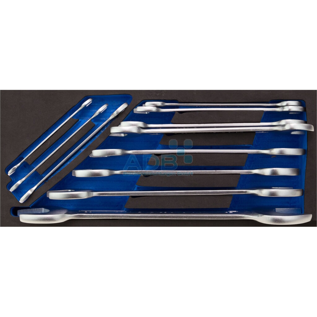 N° de l'image du produit 2 : Coffret de rangement pour servante d'atelier pour jeu de 11 clés à fourche double