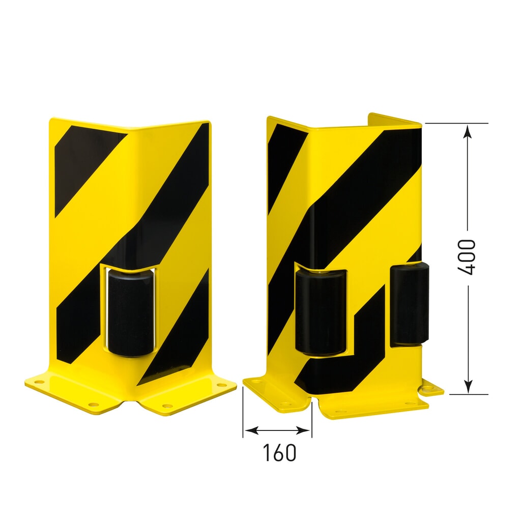Protection contre les chocs avec rouleau absorbant, en forme de U, H x l x P 400 x 160 x 160 mm N° de l'image du produit 2 : Protection contre les chocs avec rouleau absorbant, en forme de U, H x l x P 400 x 160 x 160 mm