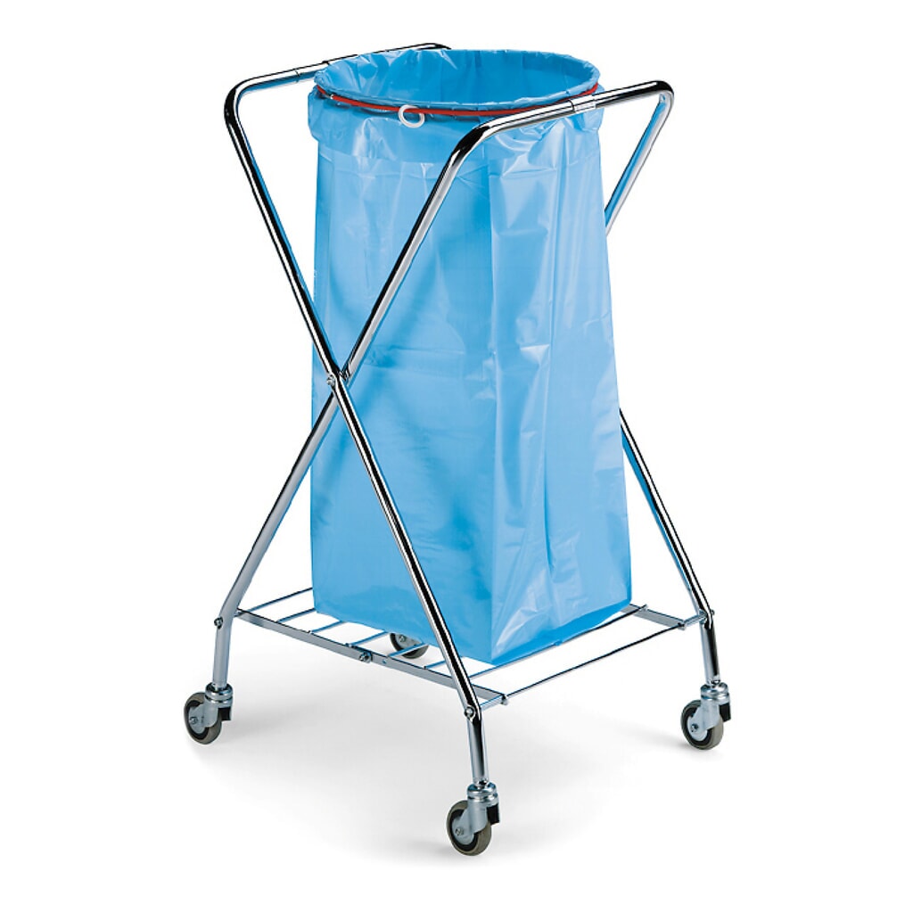 Collecteur de déchets Chrome II, rabattable, cadre support rond pour sac poubelle de 120 litres Illustration du produit: Collecteur de déchets Chrome II, rabattable, cadre support rond pour sac poubelle de 120 litres