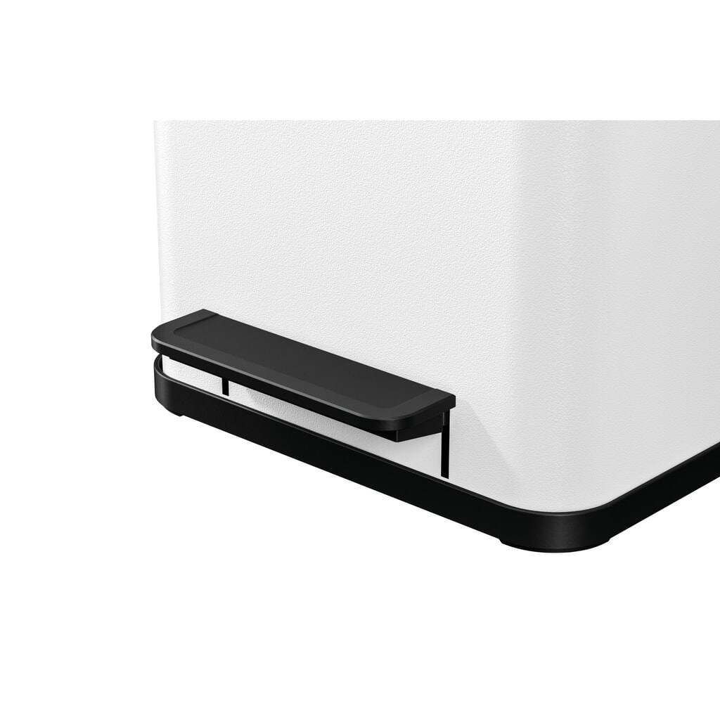 Collecteur de déchets à pédale Hailo Öko duo Plus M, 2 x 9 litres, mécanisme de fermeture amorti, blanc, mat N° de l'image du produit 2 : Collecteur de déchets à pédale Hailo Öko duo Plus M, 2 x 9 litres, mécanisme de fermeture amorti, blanc, mat