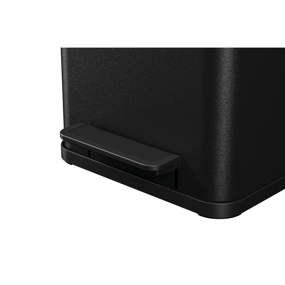 Numéro de l'image du produit 4: Hailo Collecteur de déchets à pédale Öko duo Plus M, 2 x 9 litres, mécanisme de fermeture amorti, noir foncé, mat
