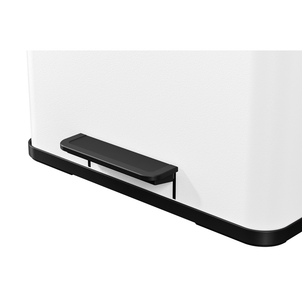 Numéro de l'image du produit 4: Collecteur de déchets à pédale Hailo Öko trio Plus L, 3 x 9 litres, mécanisme de fermeture amorti, blanc, mat