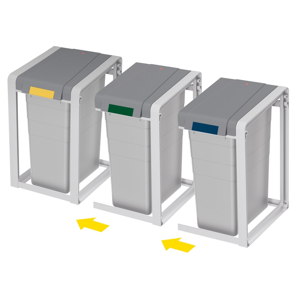 N° de l'image du produit 3 : Collecteur de matériaux Hailo ProfiLine Öko XL, 38 litres, module d'extension, mat
