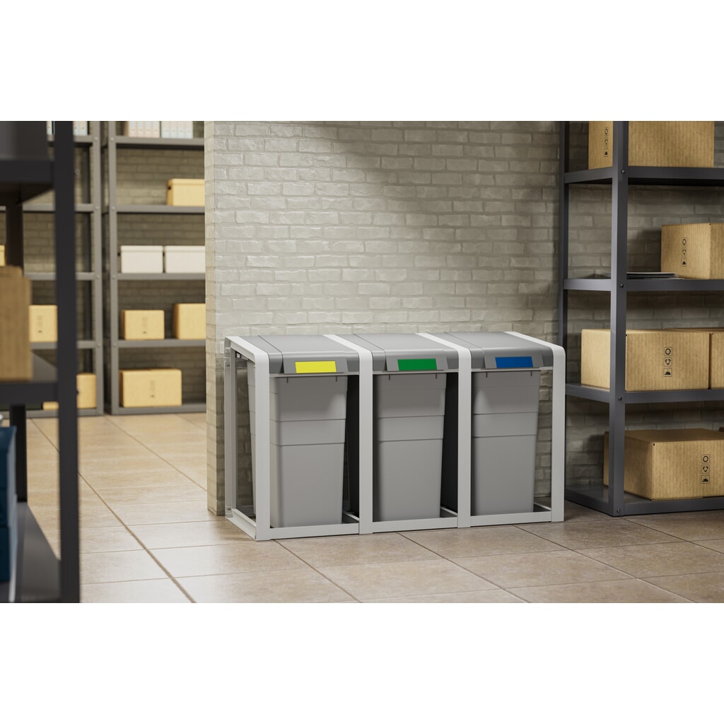 N° de l'image du produit 4 : Collecteur de matériaux Hailo ProfiLine Öko XL, 38 litres, module d'extension, mat