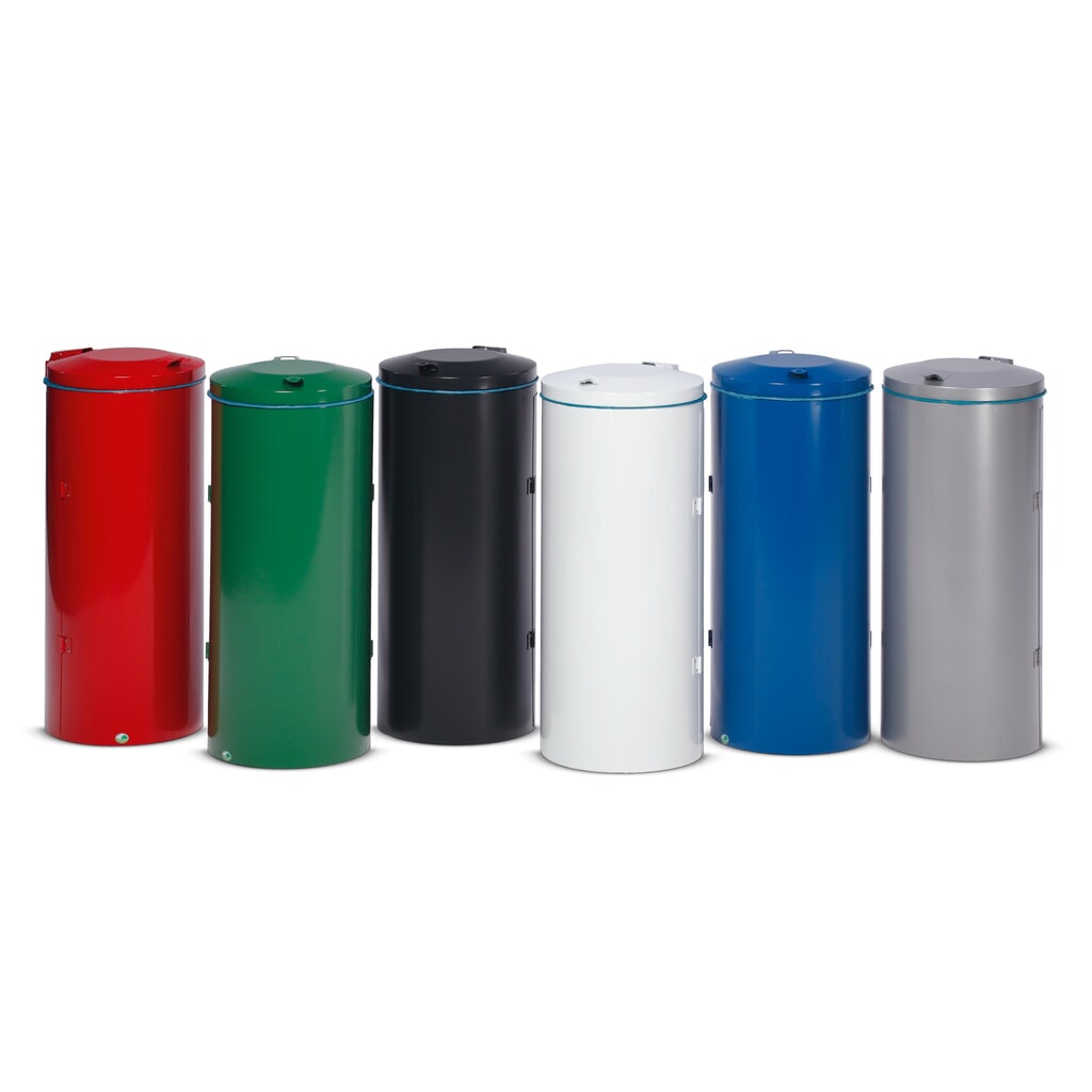 Collecteur de déchets VAR®, 120 litres, porte à doubles battants, bleu gentiane Illustration du produit: Collecteur de déchets VAR®, 120 litres, porte à doubles battants, bleu gentiane