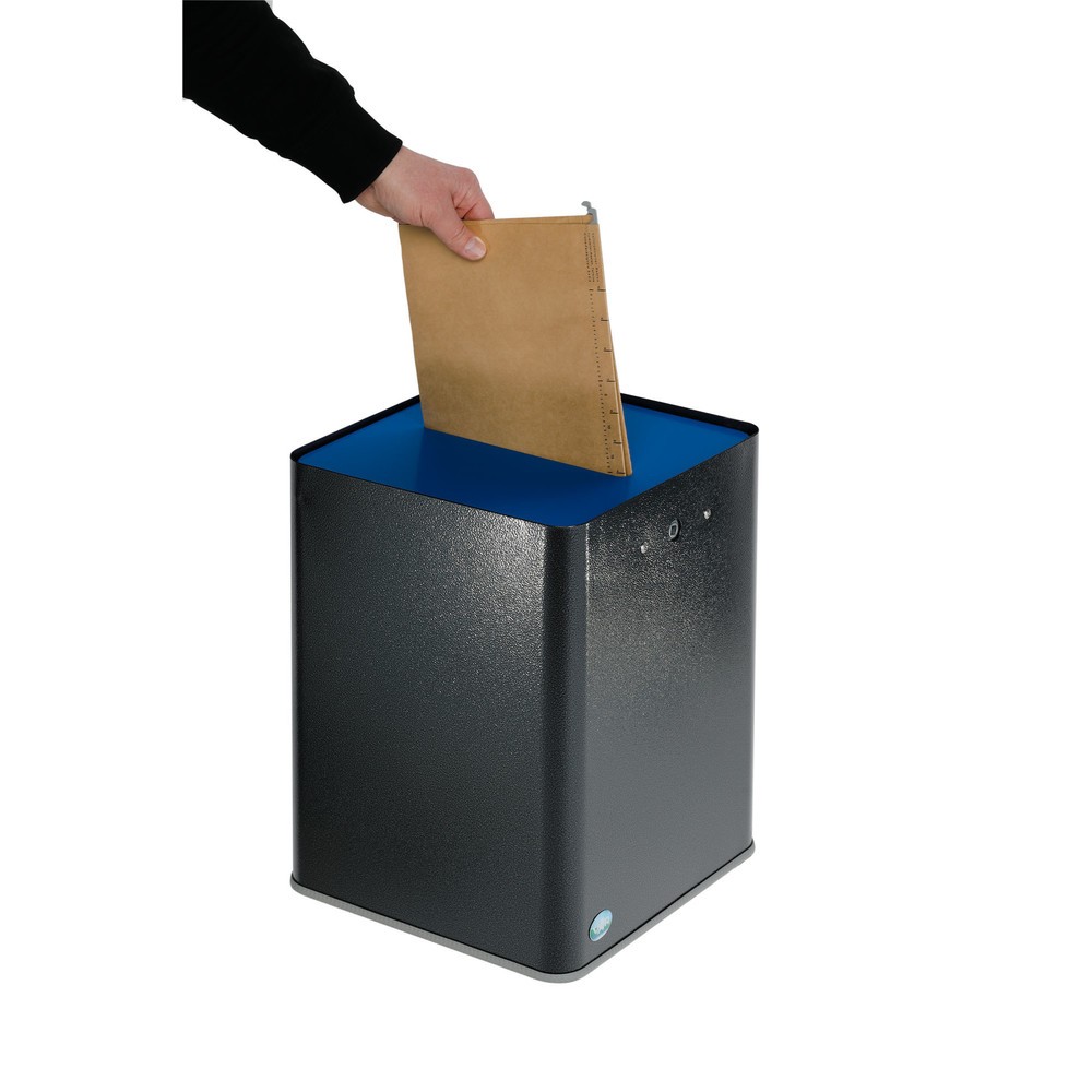 Numéro de l'image du produit 3: Collecteur de papier VAR ® P40, conforme RGPD, argent antique / bleu