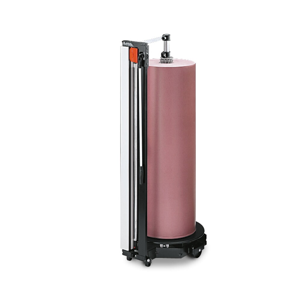 Illustration du produit: Rocholz support de découpe vertical pour rouleaux lourds, poids maximal du rouleau 200 kg, diamètre maximal du rouleau 450 mm, largeur de coupe 1250 mm