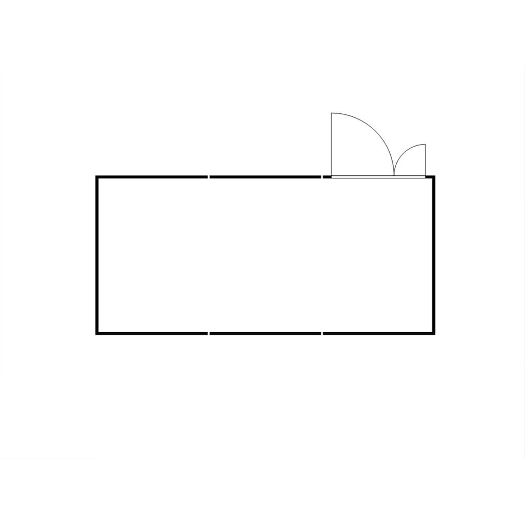N° de l'image du produit 2 : Combinaison de conteneur de matériaux FLADAFI®, démonté, 18 m², sans étagère, haut. x larg. x prof. 2 115 x 3 050 x 6 520 mm, porte à doubles battants (division asymétrique), au milieu du module