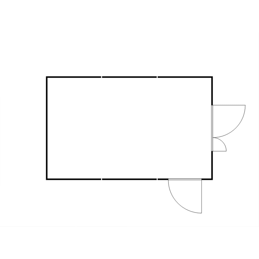 Combinaison de conteneur à matériaux FLADAFI®, démontée, 25 m², avec plancher en bois, haut. x larg. x prof. 2 150 x 4 050 x 6 520 mm, porte à doubles battants ( division asymétrique), au centre de la face avant, porte supplémentaire N° de l'image du produit 2 : Combinaison de conteneur à matériaux FLADAFI®, démontée, 25 m², avec plancher en bois, haut. x larg. x prof. 2 150 x 4 050 x 6 520 mm, porte à doubles battants ( division asymétrique), au centre de la face avant, porte supplémentaire