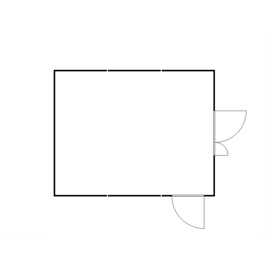 Combinaison de conteneur de matériaux FLADAFI®, démonté, 32 m², sans étagère, haut. x larg. x prof. 2 115 x 5 080 x 6 520 mm, porte à doubles battants (division asymétrique), centré à face avant, porte supplémentaire N° de l'image du produit 2 : Combinaison de conteneur de matériaux FLADAFI®, démonté, 32 m², sans étagère, haut. x larg. x prof. 2 115 x 5 080 x 6 520 mm, porte à doubles battants (division asymétrique), centré à face avant, porte supplémentaire