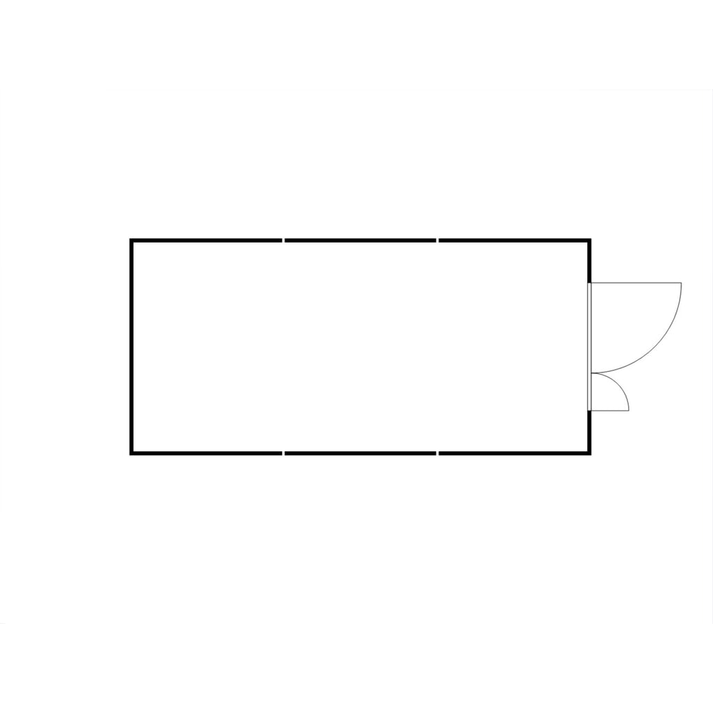 N° de l'image du produit 2 : Combinaison de conteneur de matériaux FLADAFI®, isolé, 18 m², avec sol isolé, haut. x larg. x prof. 2 500 x 3 050 x 6 520 mm, porte à doubles battants (division asymétrique), au centre de la face avant