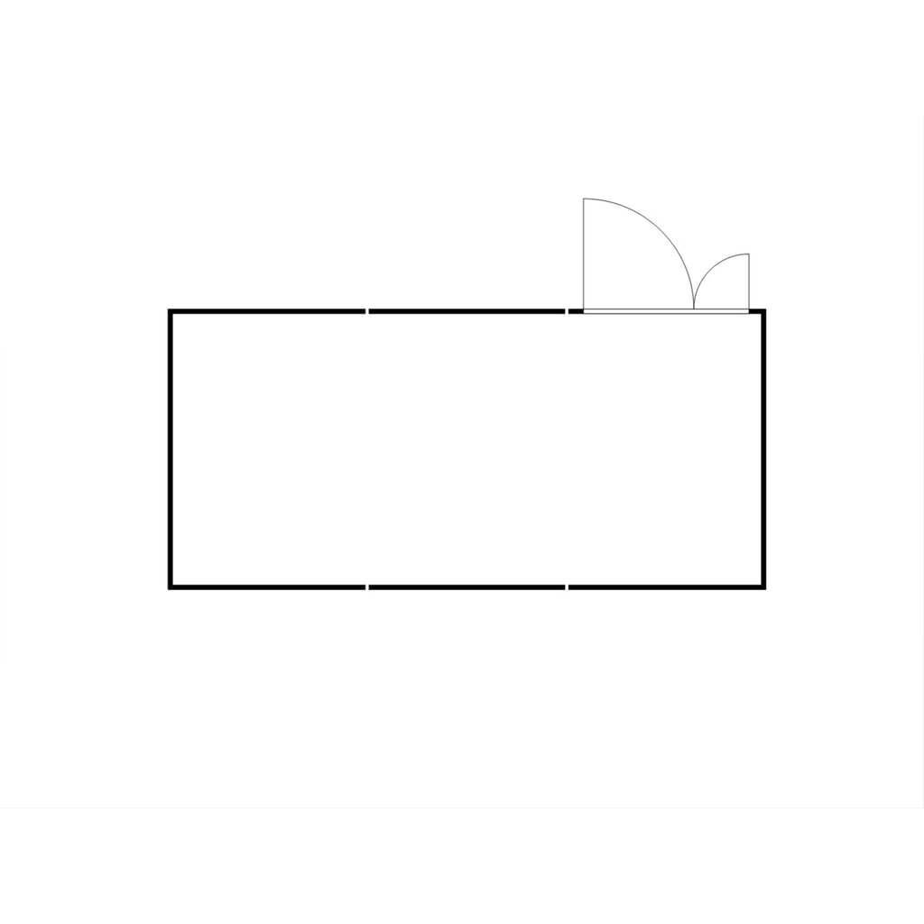N° de l'image du produit 2 : Combinaison de conteneur de matériaux FLADAFI®, isolé, 18 m², avec sol isolé, haut. x larg. x prof. 2 500 x 3 050 x 6 520 mm, porte à doubles battants (division asymétrique), au milieu du module