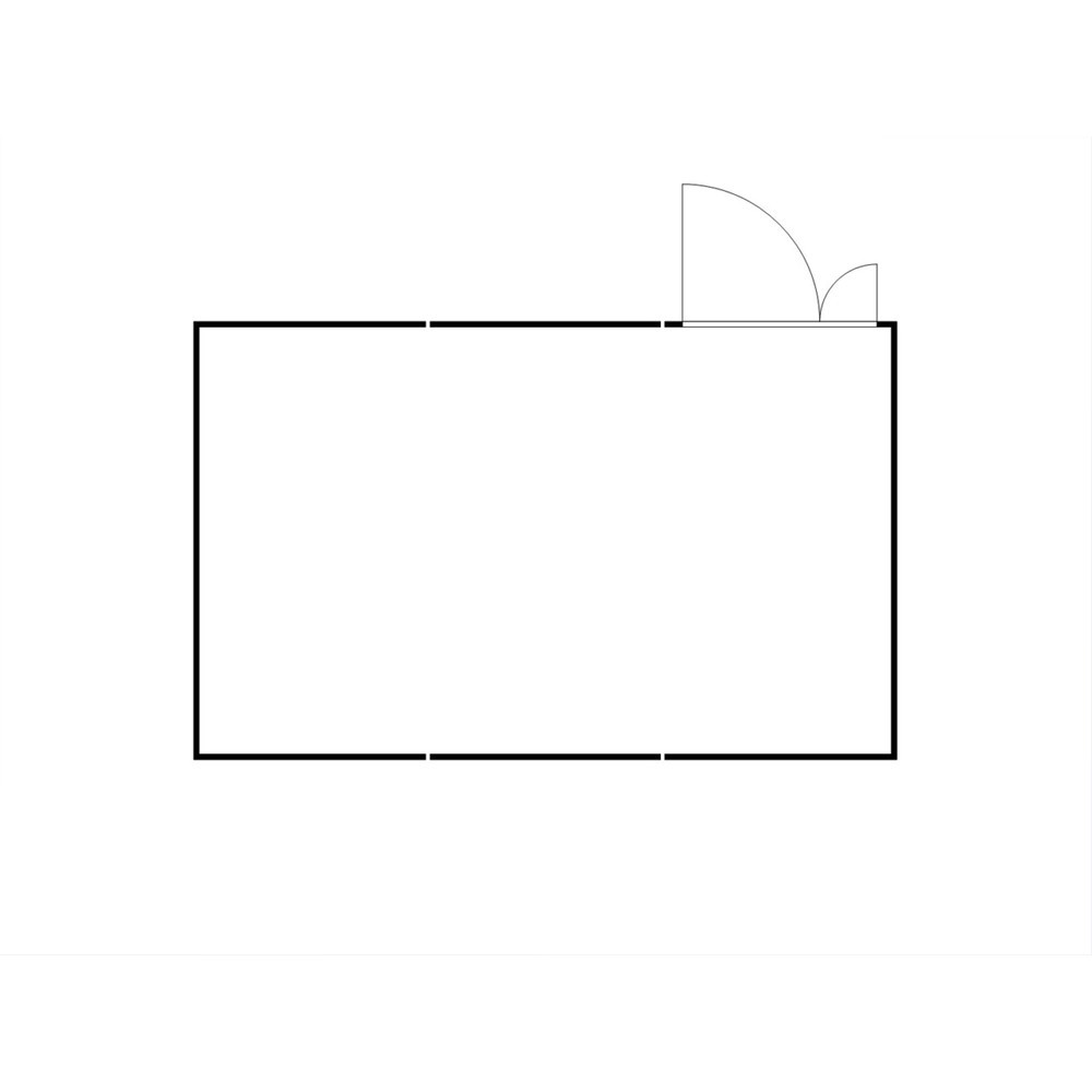 Numéro de l'image du produit 2: Combinaison de conteneurs de matériel FLADAFI® 25 m², isolés, avec fond isolé, dimensions extérieures 4 050x6 520x2 500 mm, porte à doubles battants (division asymétrique), au centre du module