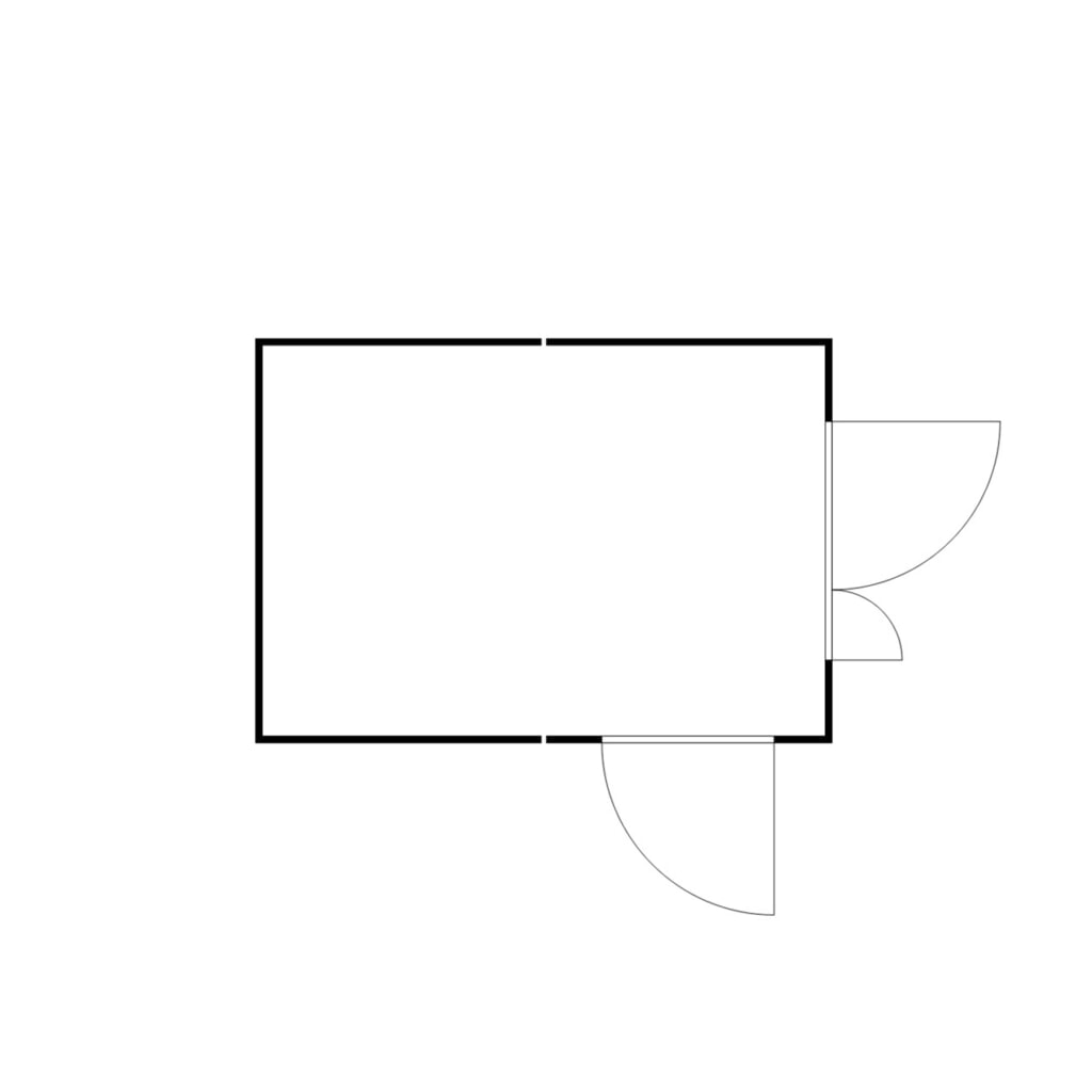 N° de l'image du produit 2 : Combinaison de conteneurs pour substances dangereuses SAFE Tank 2500, PLG, galvanisés, prémontés, dimensions extérieures 4050x4340x2300 mm, porte à doubles battants (division asymétrique), au centre du côté court, porte supplémentaire, surface