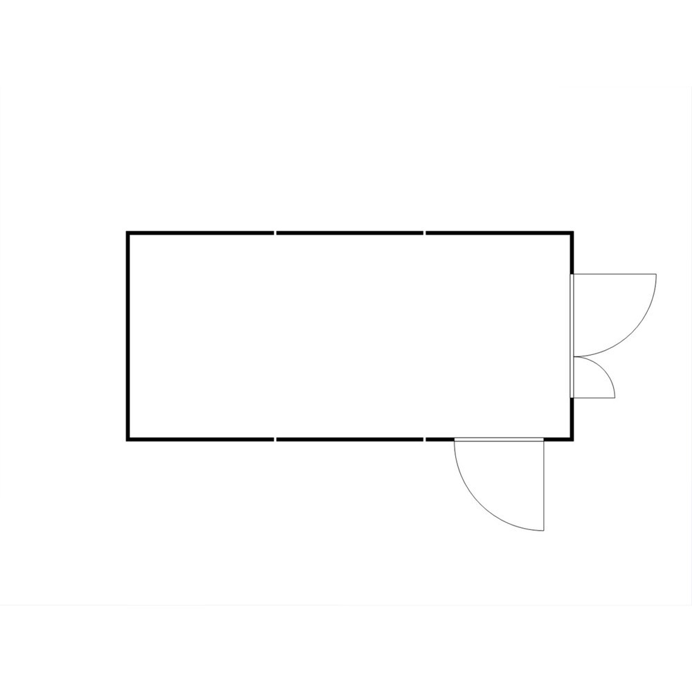 Numéro de l'image du produit 2: Combinaison de conteneurs pour substances dangereuses SAFE Tank 3500, ALG, galvanisés, prémontés, dimensions extérieures 4 350x6 520x2 300 mm, porte à doubles battants (division asymétrique), au centre du côté court, porte supplémentaire,