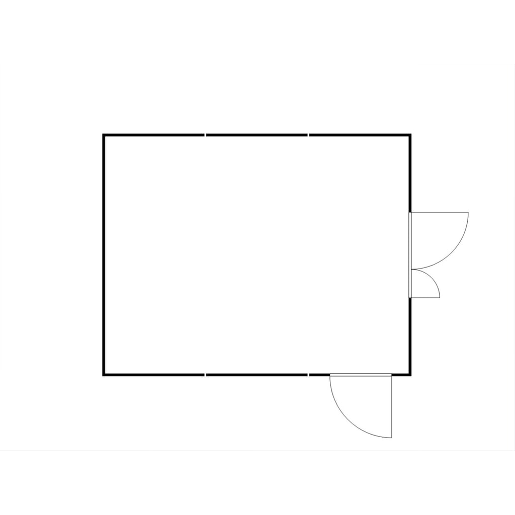 N° de l'image du produit 2 : Combinaison de conteneurs pour substances dangereuses SAFE Tank 5000, PLG, galvanisés, prémontés, dimensions extérieures 5080x6520x2300 mm, porte à doubles battants (division asymétrique), au centre du côté court, porte supplémentaire, surface
