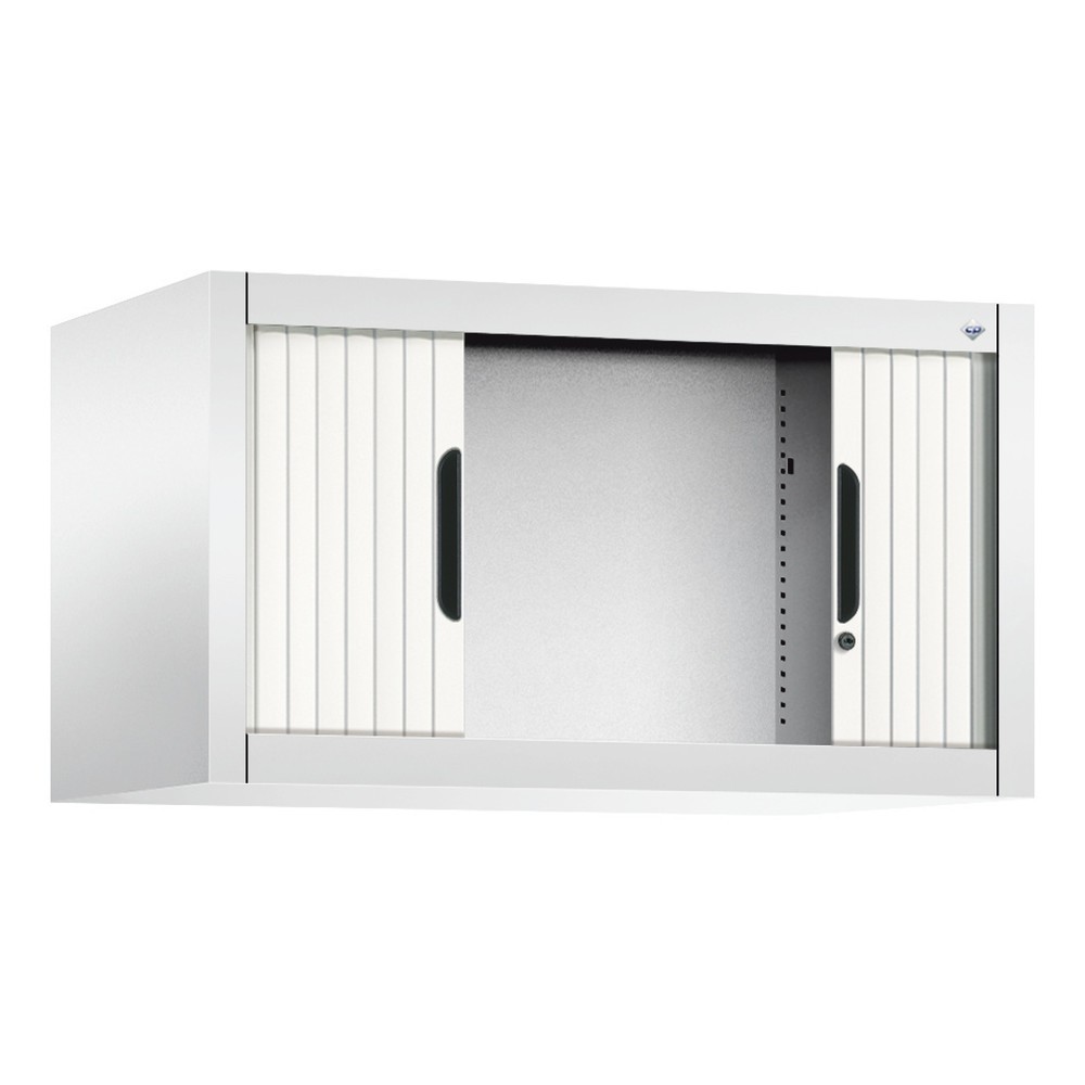 Numéro de l'image du produit 3: Complément d’armoire à volet roulant C+P, 1 hauteur de classeur, largeur 800 mm, blanc signalisation