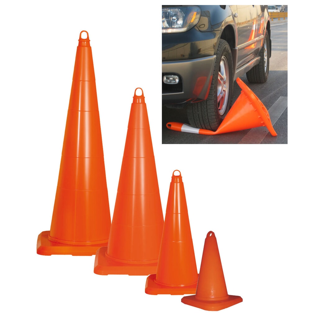 Illustration du produit: Cône de signalisation en PVC, pratiquable, hauteur de 500 mm