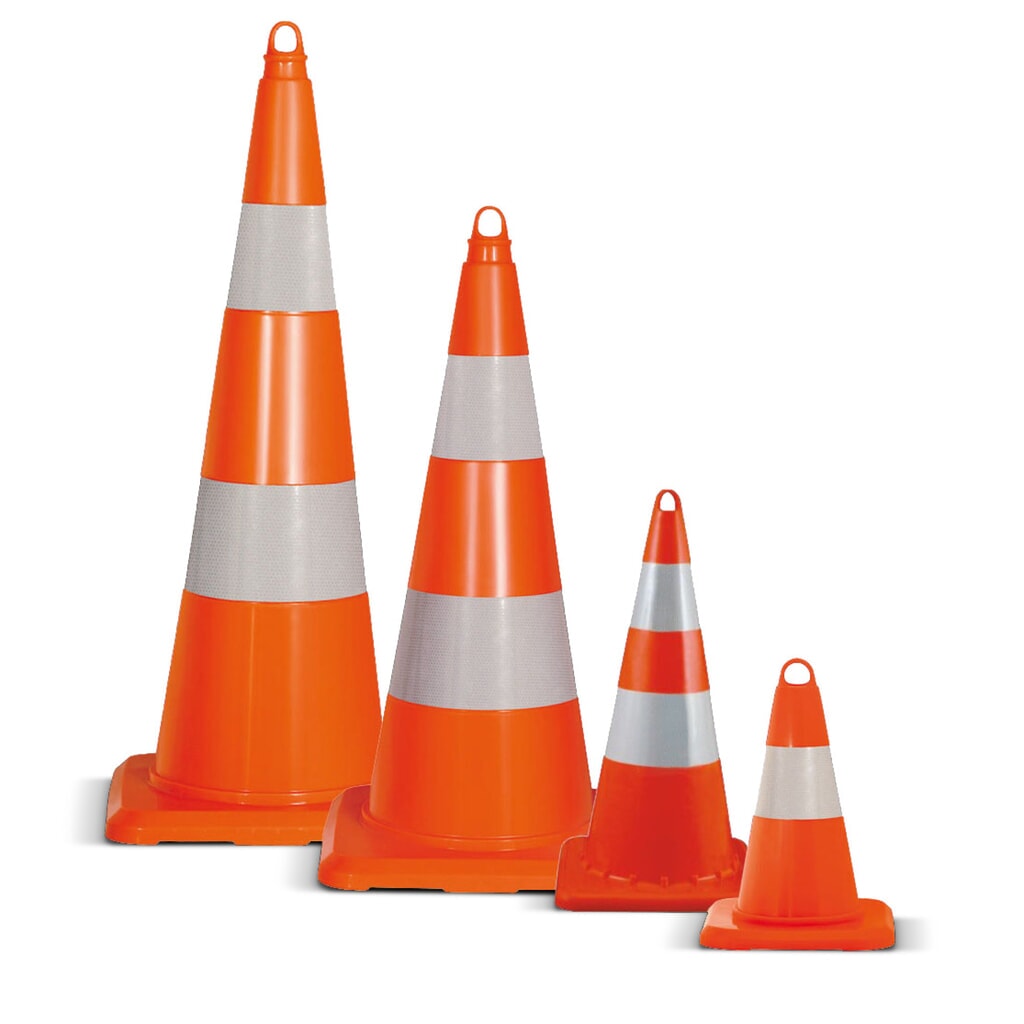 Cône de signalisation en PVC, pratiquable, rétroréfléchissant, hauteur de 750 mm Illustration du produit: Cône de signalisation en PVC, pratiquable, rétroréfléchissant, hauteur de 750 mm