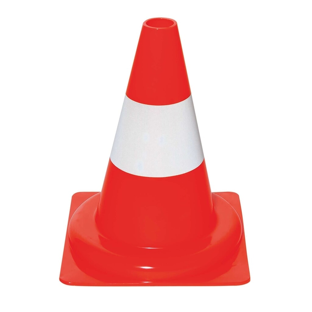 Cônes de signalisation MORAVIA en PVC, réfléchissants, 1 anneau blanc, hauteur 300 mm Illustration du produit: Cônes de signalisation MORAVIA en PVC, réfléchissants, 1 anneau blanc, hauteur 300 mm